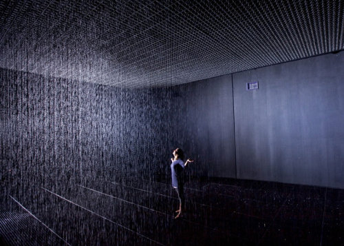 showslow:RainRoom by rAndom InternationalRainRoom offers an environment of perpetual rainfall that r