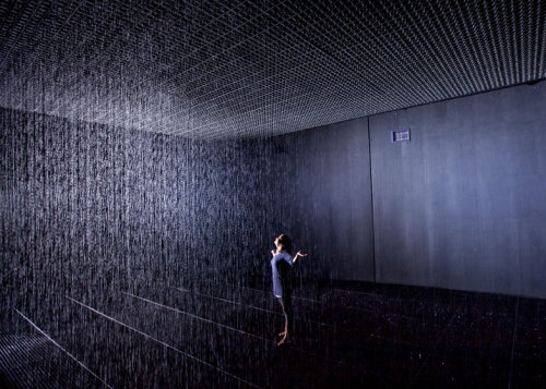 coffee-and-yoga:showslow:RainRoom by rAndom InternationalRainRoom offers an environment of perpetual