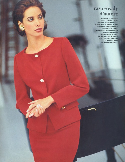 nearlyvintage:  Christy Turlington 1991-92 FW Max Mara  