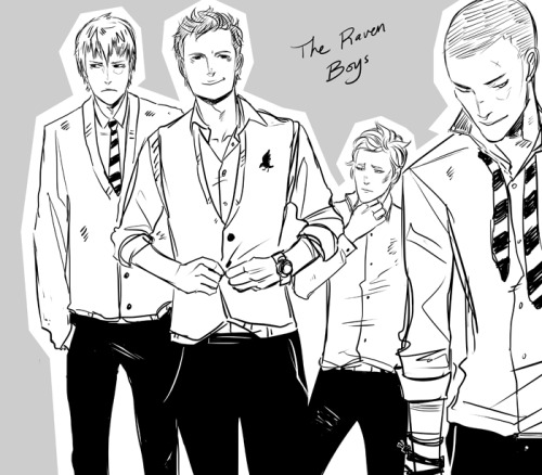 cassandrajp:  Fanart of The Boooooys!! (The Raven Boys by @mstiefvater )   Ronan is still my fa