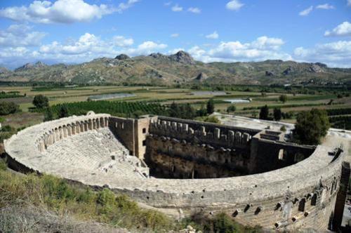 archaicwonder:Aspendos Theatre was built in 155 by the Greek architect Zenon, a native of the city, 