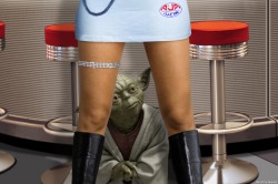 starwarsgonewild:  Yoda at Dexter’s Diner