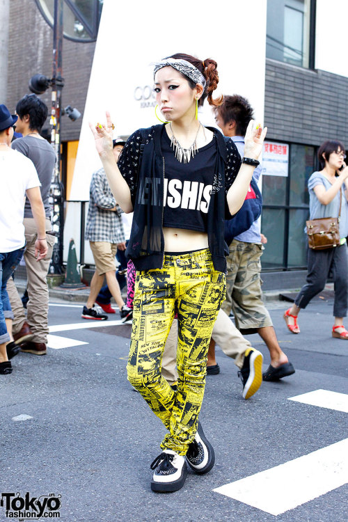 Key from the Japanese J-Pop group Loco Mack wearing Emoda &amp; LB-03 in Harajuku.