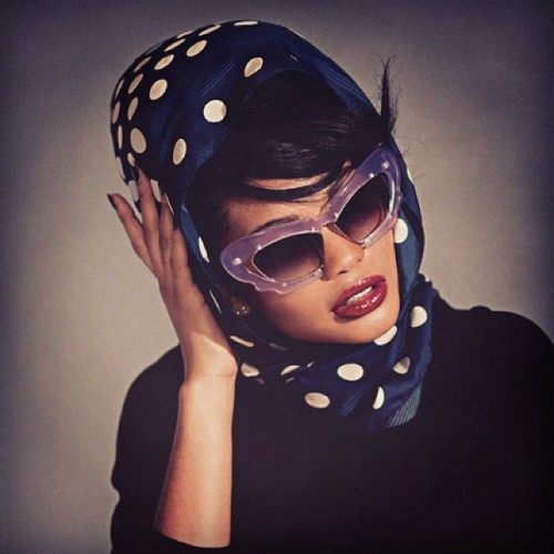 VINTAGE!!!!!!! #vintage #polkadots #glasses #lips #cutehair