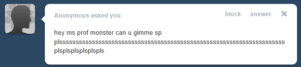 askprofessorcelia:  “And please refrain from calling me ‘monster’, I find that