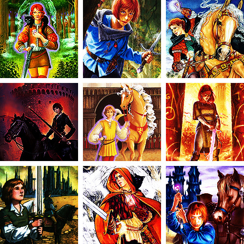 boobsdontworkthatway:  Have I ever mentioned how much I loved Tamora Pierce’s books when I was younger? No? I’m mentioning it now. Thanks to the illustrators for making reasonable and gorgeous drawings of young women! Also thanks, Tamora Pierce, for