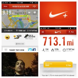 #picstitch#running #nikefuel #nikeplus #whilemostofyouwheresleeping #amrunning #amrunningflow