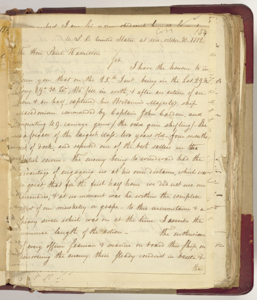 Regarding the Capture of H.B.M. Frigate Macedonian by U.S. Frigate United States, 10/25/1812
“…She is a frigate of the largest class, two years old, four months out of dock, and reputed one of the best sailers in the British service…”
200 years ago...