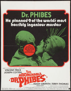 greggorysshocktheater:  British poster for The Abominable Dr. Phibes (1971), my favorite film. 