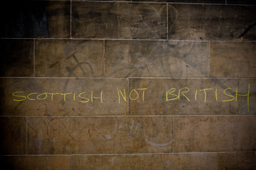 paullangphoto:  Scottish not British - found on the streets of Edinburgh.  Big vote happening today,