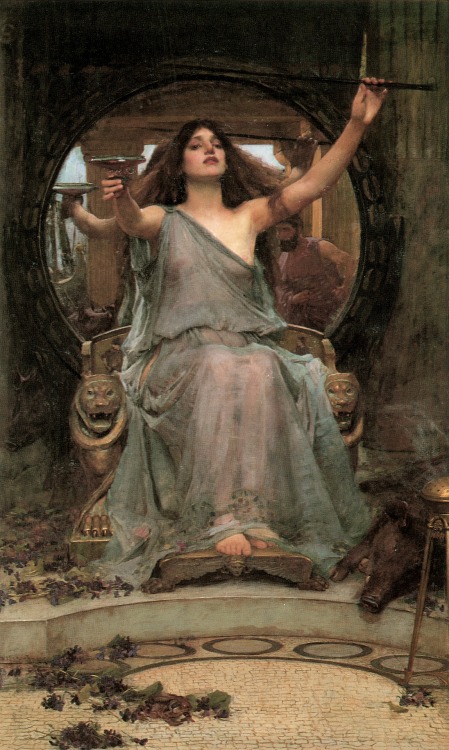 Circe Offering the Cup to Odysseus by John William Waterhouse