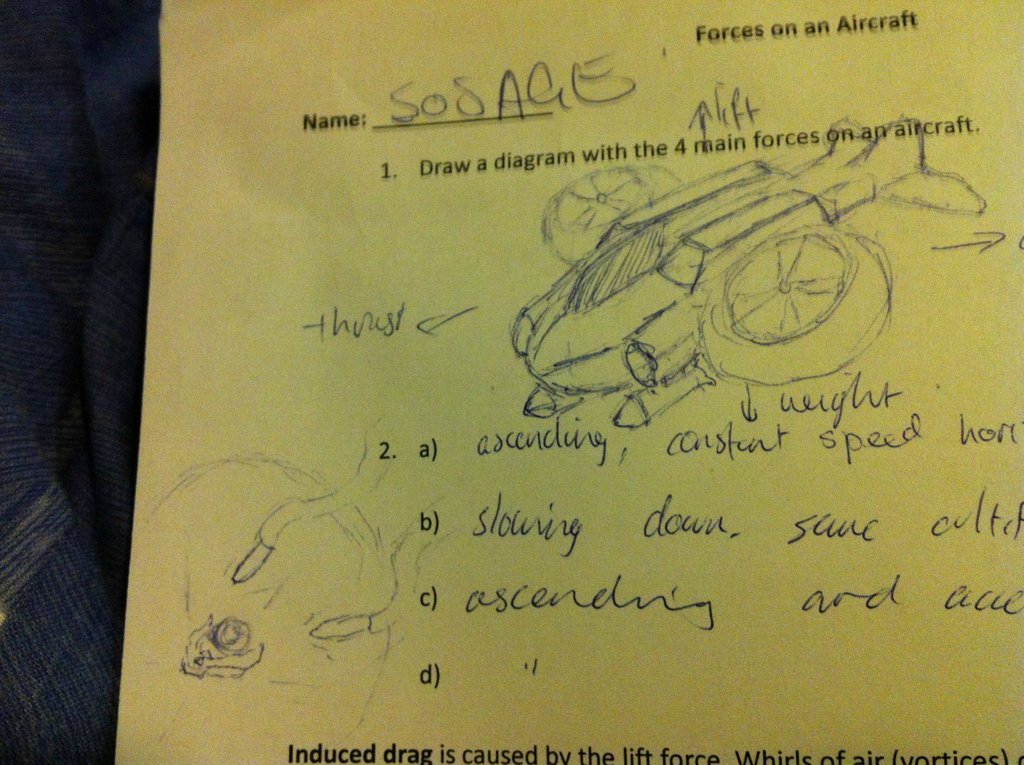 scifigamers:  We’re doing a topic on flight in my phyics class, so I decided to