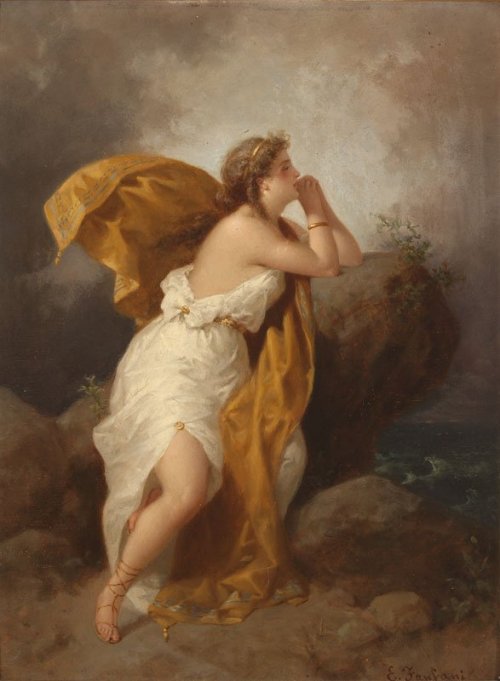 monsieurleprince: Enrico Fanfani (1824 - 1885) - Elena, Helen of Troy Gazing Out to Sea