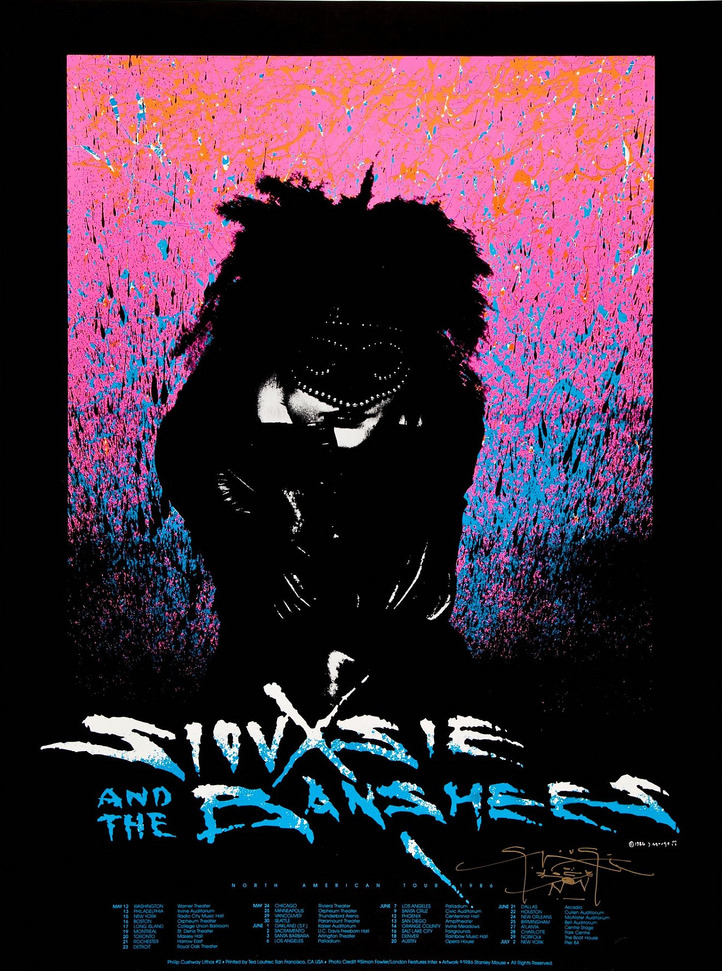 beardbriarandrose:  Siouxsie &amp; The Banshees, 1986 North American Tour Poster