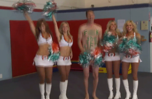 Comedy Central — This week, Tosh.0 gave a Male Cheerleader a shot...