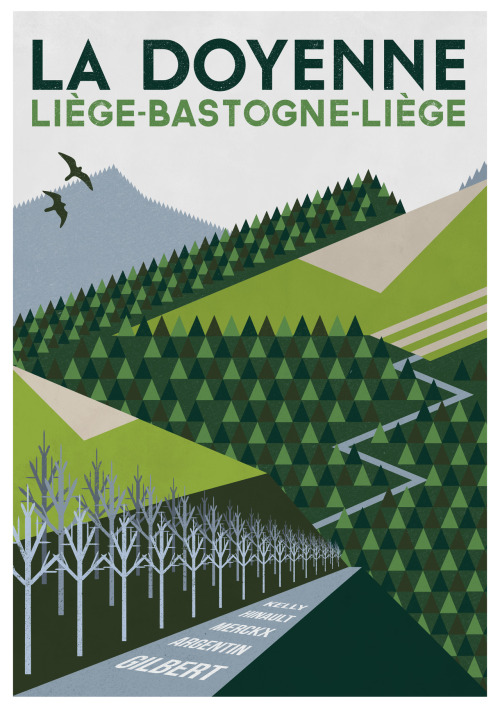 Number two in a series of posters dedicated to capturing the essence of the five Monuments of professional cycling. The Monuments (Milan-San Remo, Paris-Roubaix, The Tour of Flanders, Liège-Bastogne-Liège and the Tour of Lombardy) are five of the...