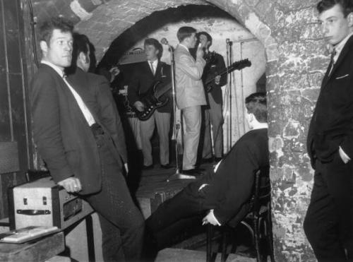 The Cavern Club in April 1963. The band playing is the Merseybeats.