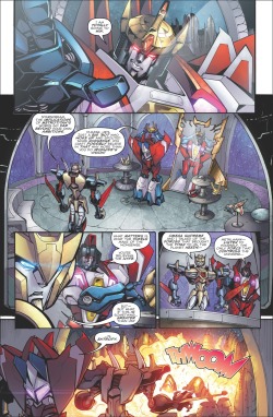 remorsebot:  Preview from the next RiD. Oh my goodness LOOK AT WHAT STARSCREAM HAS IN HIS* ROOM!  Now Hasbro can finally make dress up robots. It’s canon.  AND TOYS. OF HIMSELF.  Where did he get these? Has he been holding onto them like Rung has