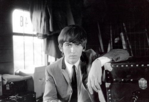 George on the set of A Hard Day’s Night, 1964.