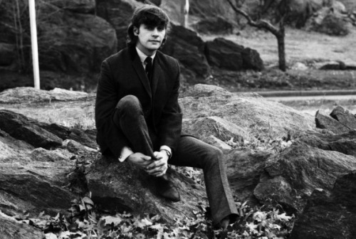 Pete Best posing for a portrait on November 23, 1965 in Central Park, New York City. Photos by David