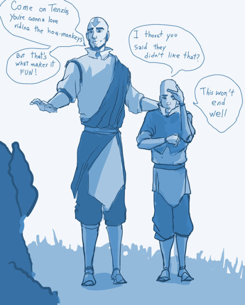 palomacasado:Aang tries to remind Tenzin that he’ a kid XD