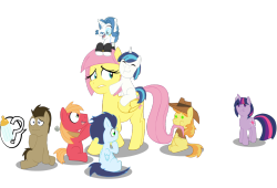 randumbdrawfag:  &gt;bob fluttershy covered by tiny stallions&gt;Twilight with a bobcut?  ((full version))  (edit: fixed Shining’s missing bits of hair and Soarin’ missing his wings) 
