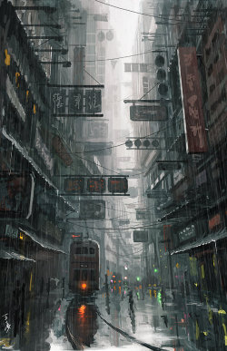 hyperbolia:  hongkong by *wlop 