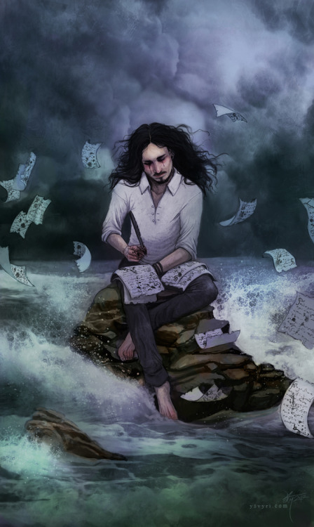 ysvyri:The Poet and the Sea.This is finally done. I went through a few iterations and at one point t