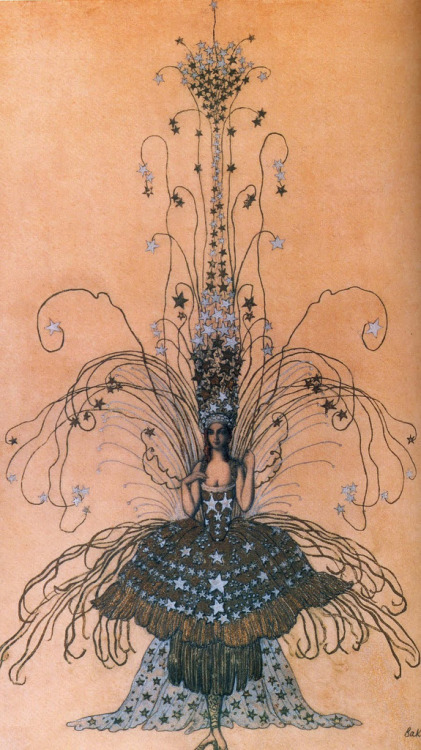 denisforkas:Leon Bakst - Queen of the Night costume design. 1922