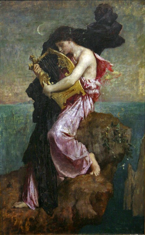 saturnsdaughter: Sapho embrassant sa lyre, Jules Elie Delaunay, 1828-1891