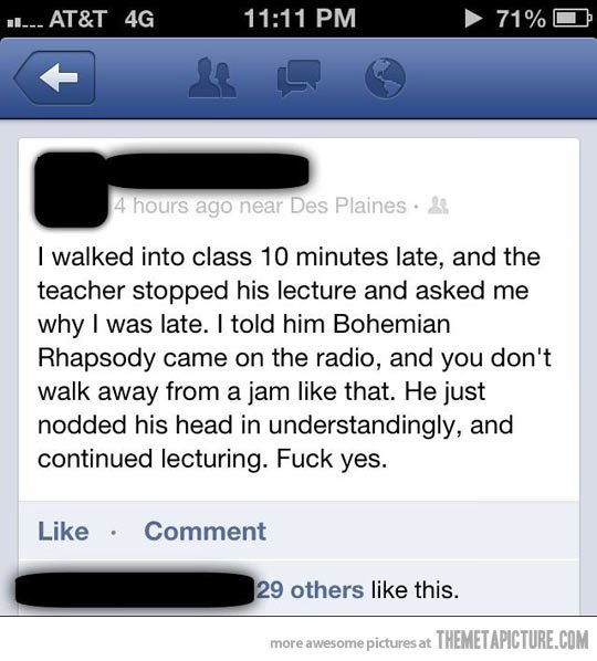 quick-meme:  Late for class…http://quick-meme.tumblr.com 
