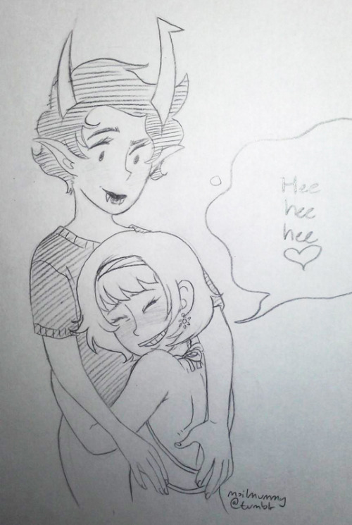 [Description: Rose Lalonde laughing alone with Kanaya 3. Rose has given up on supporting herself in 