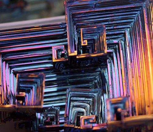 bijoux-et-mineraux:Bismuth Structural Rainbow by cobalt123 on Flickr.