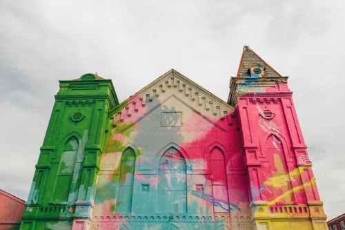 polychroniadis:  Mural installation by street artist HENSE at Washington DC.
