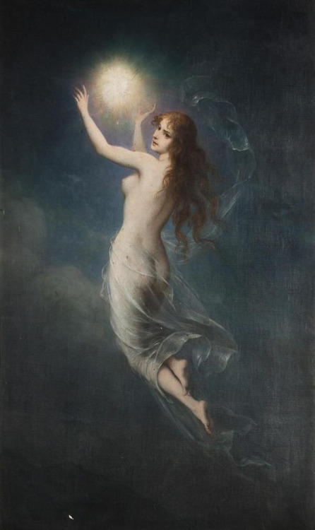 silenceformysoul: Carl Schweninger (1854-1903) - The Morning Star and the Moon