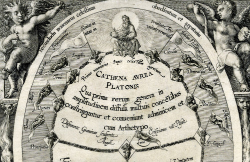 speciesbarocus:Crispijn de Passe the Elder - Cathena Aurea Platonis (c. 1600). Detail.