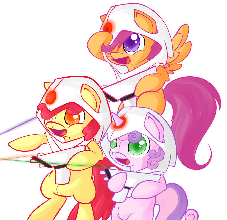 mlpfim-fanart:  CMC - Turret GO GO! by ~Portal-Pie 