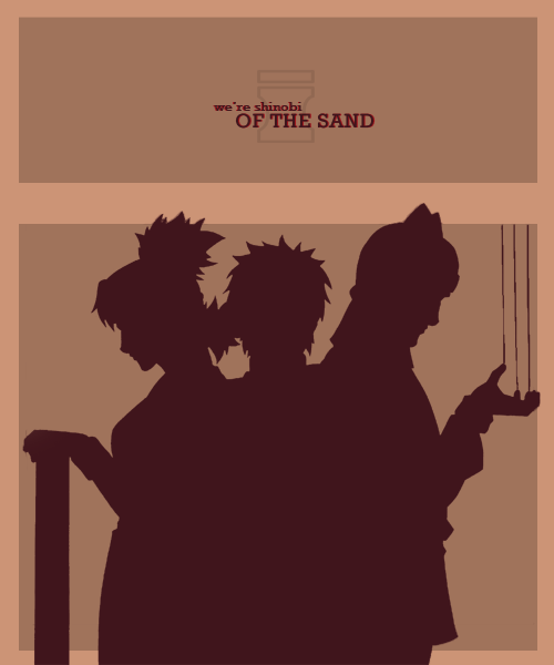 theakatsuki:  Silhouette Meme → The Sand Siblings (requested by manservant-hecubus)