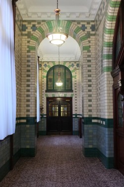 scavengedluxury:Palace Hotel corridor. Manchester, October 2012.