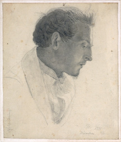 blastedheath:  Lorenz Frølich (Danish, 1820-1908), Portrait of the artist Friedrich Ernst Wolperding, 1841. Fondation Custodia, Paris. 