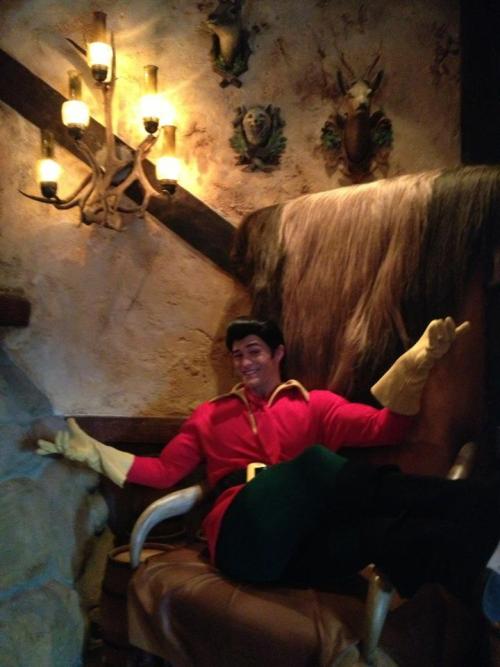 aviewlikethis: “I use antlers in all of my deeeeeecooorating!” Gaston appears to be enjo