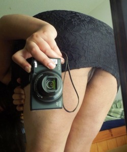 sluttymind:  Yes, it’s for bending over in. I like taking pictures in the same outfits, sorry :p 