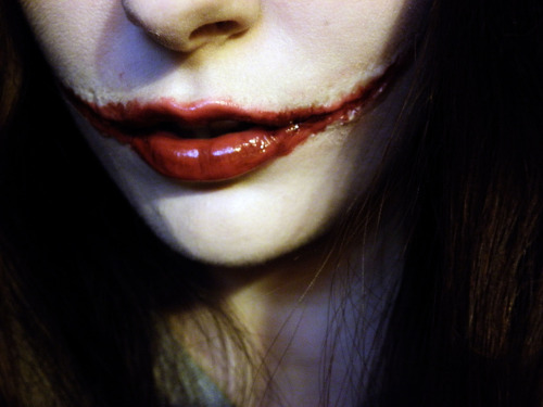 kamilcza:  Like Joker’s scars.  By me and my make up 