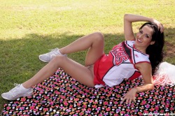 lingeriegalore:  Hannah #cheerleader in #pantyhose 