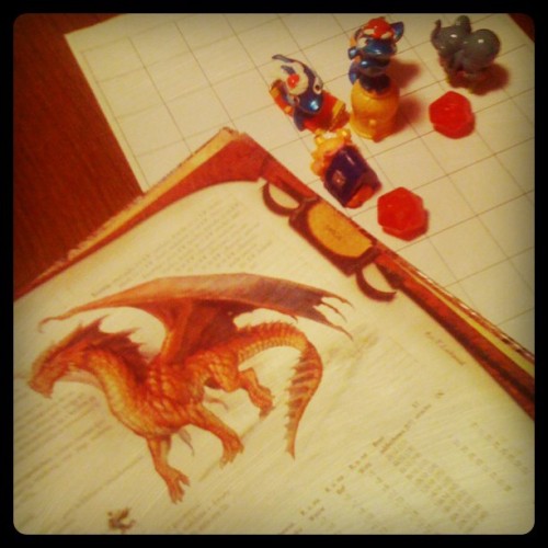 First D&D session since 2007 - pizza, beer & toys from kinder surprise instead of regular fi