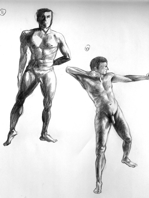 some figure drawing -finally- worth posting. i am proud at last.each took 25-30 minutes