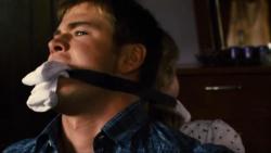 gagyouwithyourownsock:  Chris Hemsworth sock gagged. 