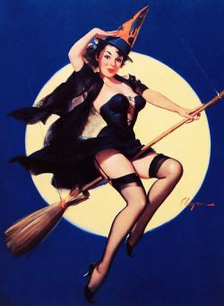 vintagegal:    “Riding High” by Gil Elvgren, 1958