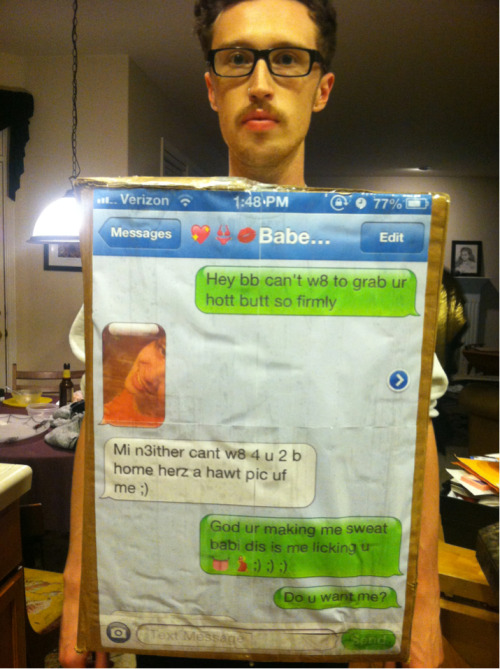 bonerdonor:  My bf is being a sext for Halloween so 