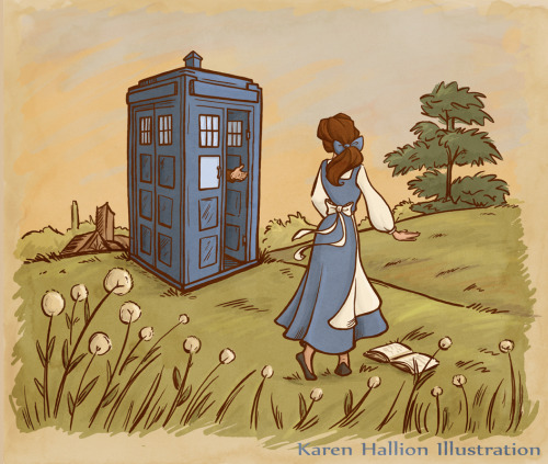 bonsmots:karenhallion:I did another one! Belle wants so much more than her provincial life, so I fig